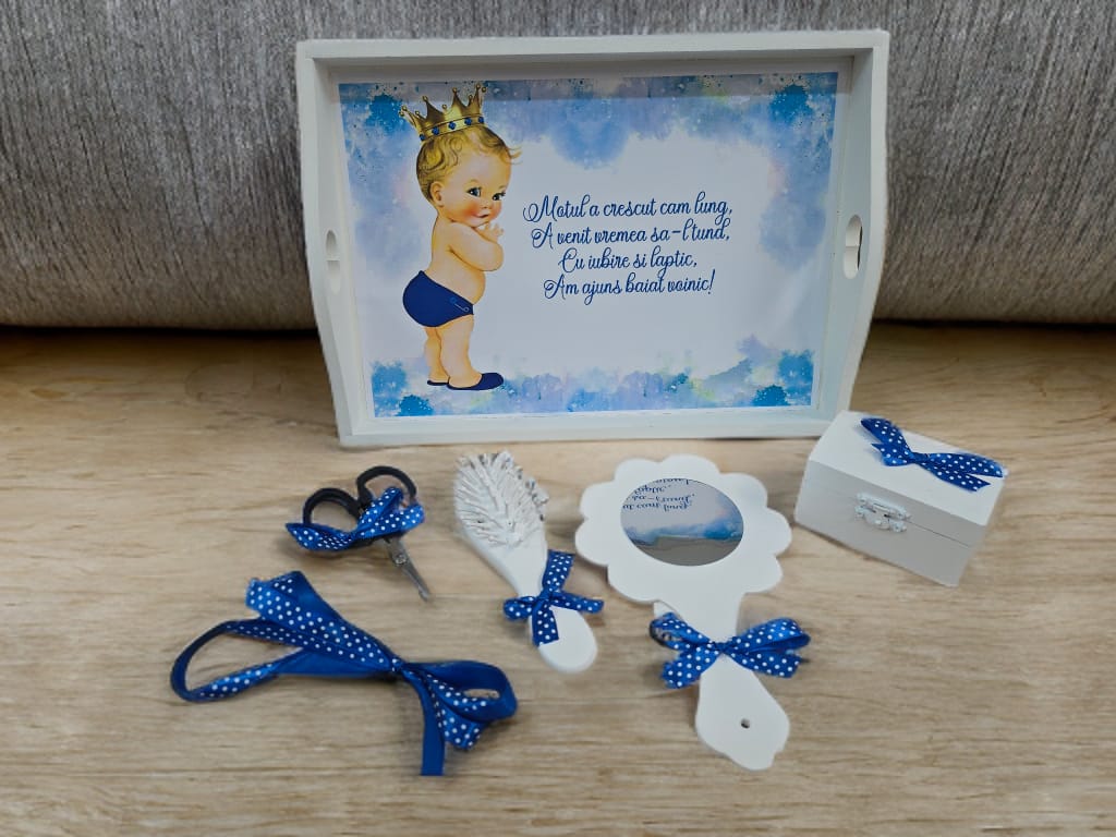 Tavita mot turta print colorata - blue boy - O B S I D I O N