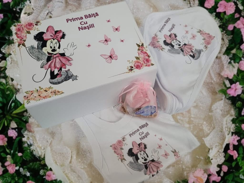 Set prima baita SPECIAL - baby pink Minnie - O B S I D I O N