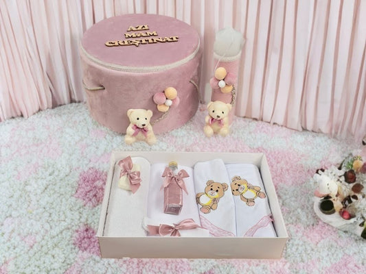 Set Majestic light powder pink - trusou lumanare cutie - O B S I D I O N