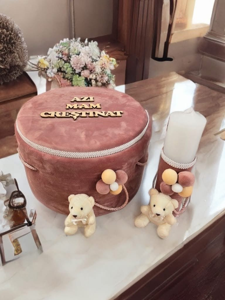Set Majestic powder pink - cutie lumanare - O B S I D I O N