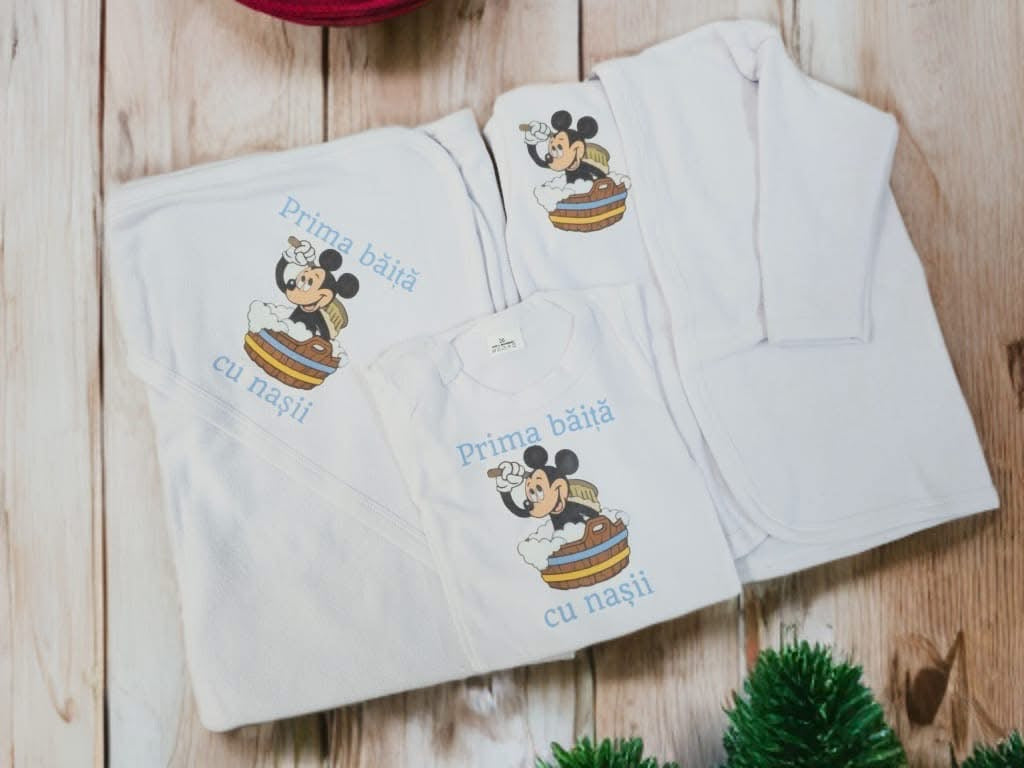 Set prima baita BASIC - baby blue Mickey - O B S I D I O N