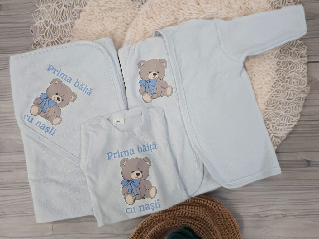 Set prima baita BASIC - baby blue teddy - O B S I D I O N