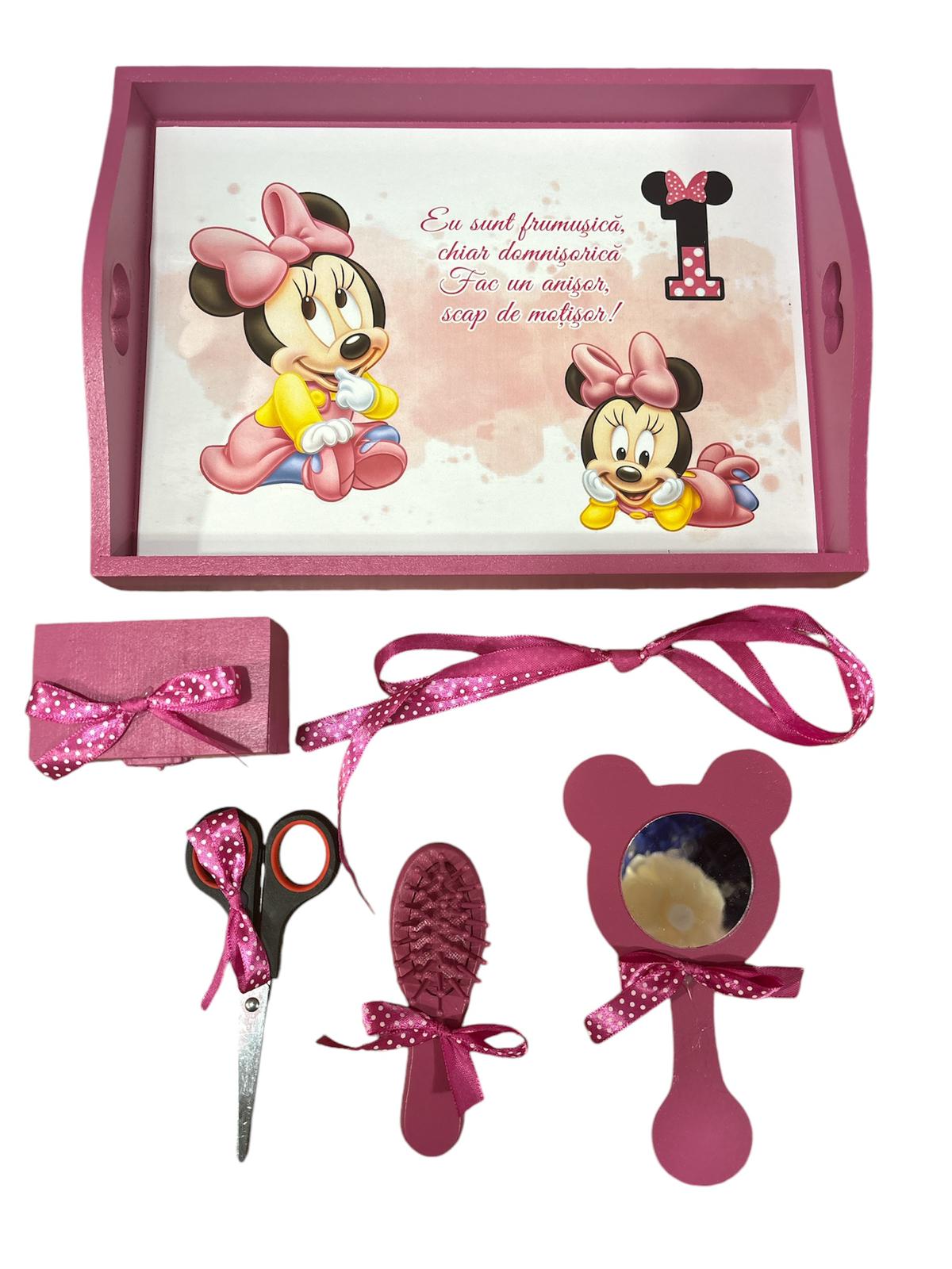 Tavita mot turta print colorata - grape Minnie baby - O B S I D I O N