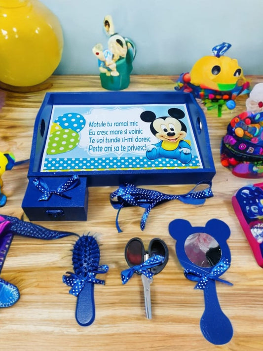 Tavita mot turta print colorata - royal blue Mickey ballon - O B S I D I O N