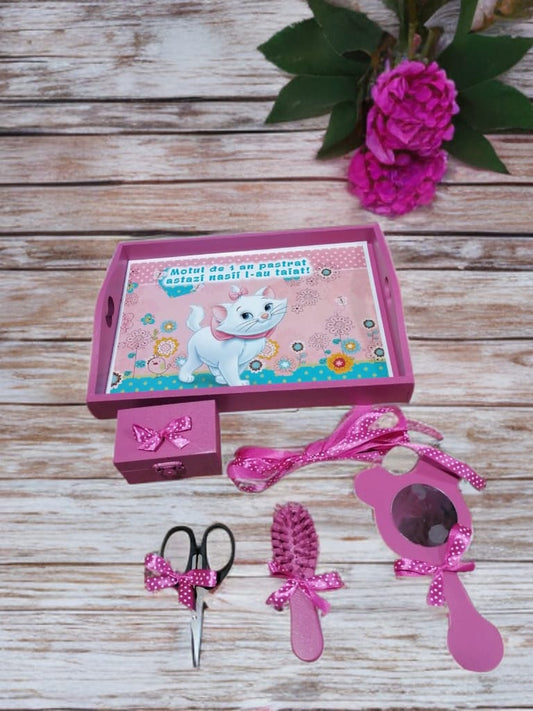 Tavita mot turta print colorata - lila Daisy - O B S I D I O N