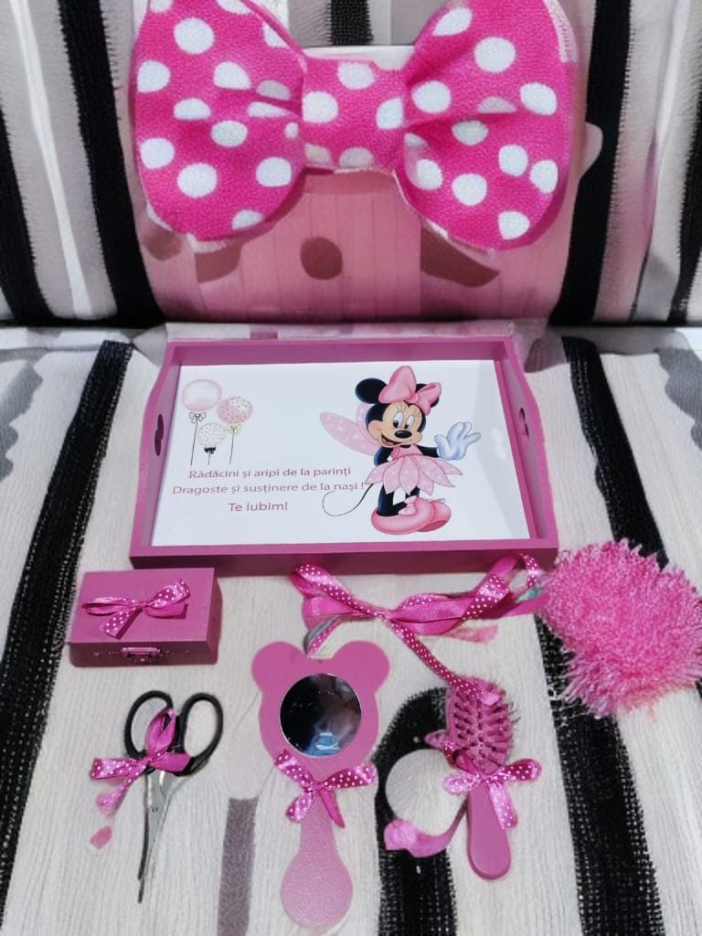 Tavita mot turta print colorata - purple Minnie pixie - O B S I D I O N