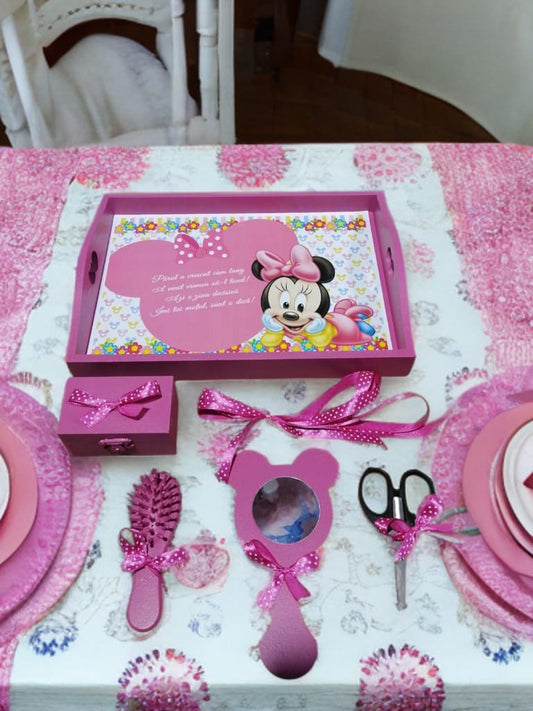 Tavita mot turta print colorata - purple Minnie - O B S I D I O N