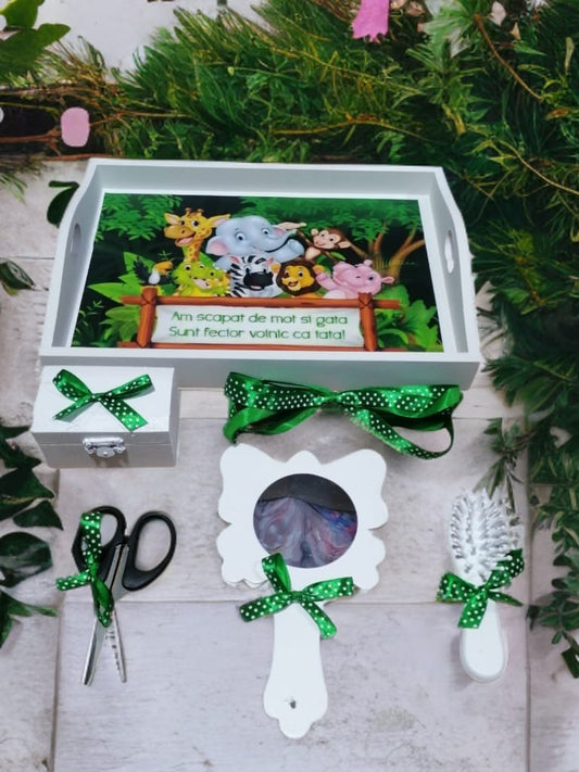 Tavita mot turta print colorata - green Dumbo & friends - O B S I D I O N
