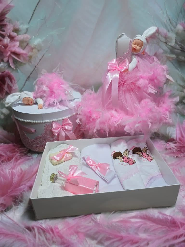 Set Angel pink - trusou lumanare cutie - O B S I D I O N