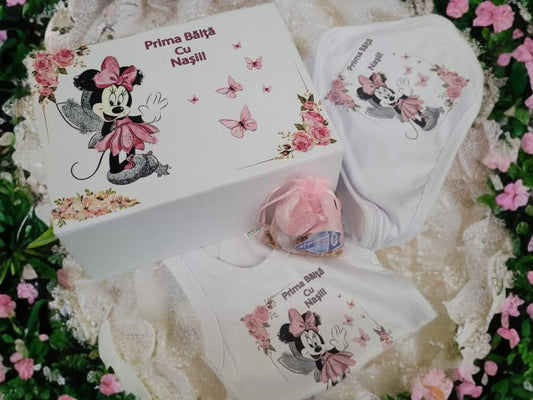 Set prima baita SPECIAL - baby pink Minnie - O B S I D I O N