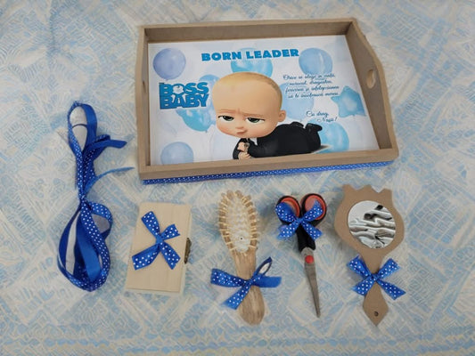 Tavita mot turta print simpla - royal blue boss baby - O B S I D I O N