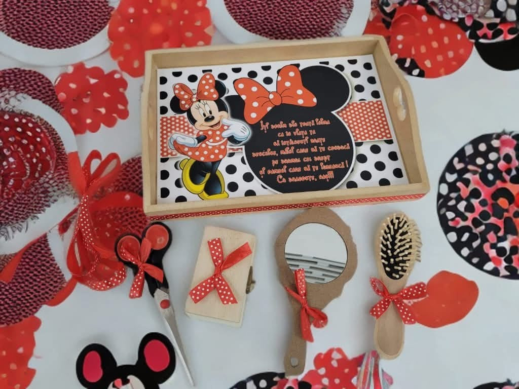 Tavita mot turta print simpla - red Minnie - O B S I D I O N