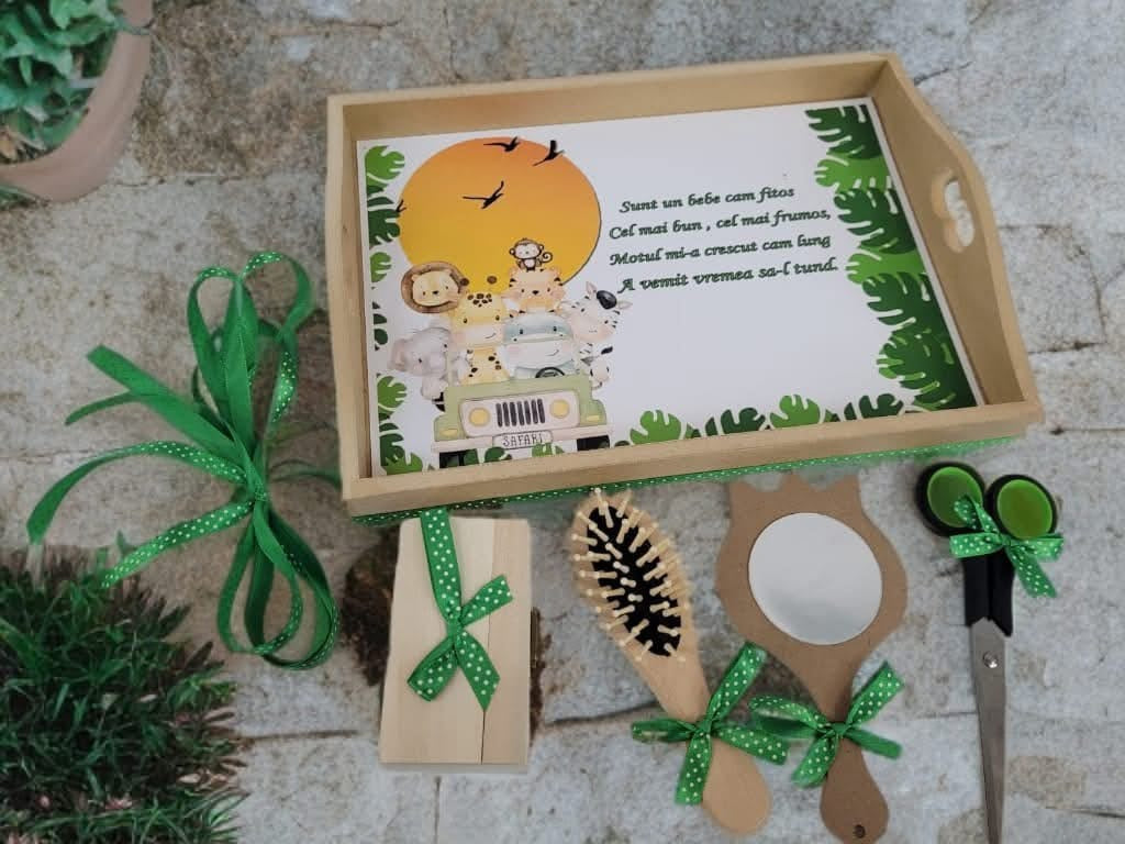 Tavita mot turta print simpla - green lion - O B S I D I O N