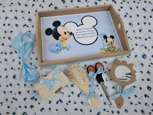 Tavita mot turta print simpla - baby blue Mickey - O B S I D I O N