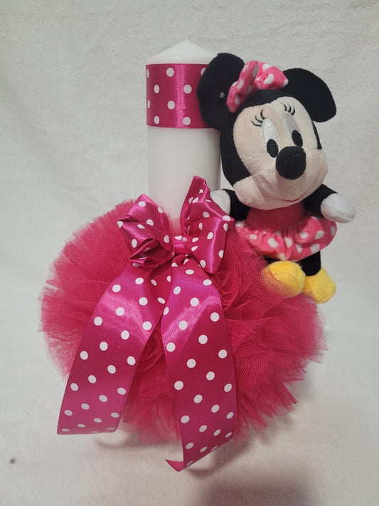 Lumanare botez Disney - pink Minnie - O B S I D I O N