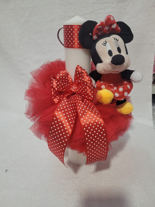 Lumanare botez Disney - red Minnie - O B S I D I O N