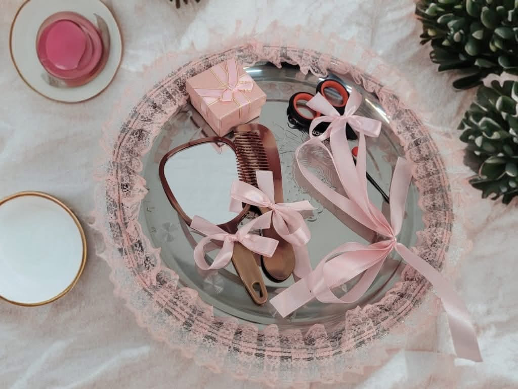 Tavita mot turta dantela - baby pink - O B S I D I O N