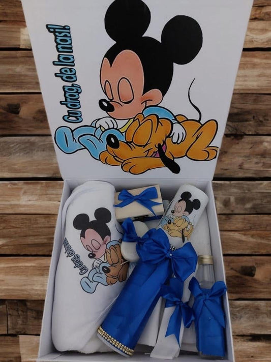Set Disney royal blue Mickey & Pluto - trusou lumanare cutie - O B S I D I O N