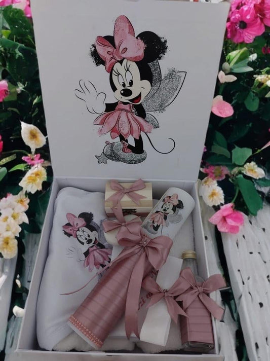 Set Disney powder pink Minnie - trusou lumanare cutie - O B S I D I O N