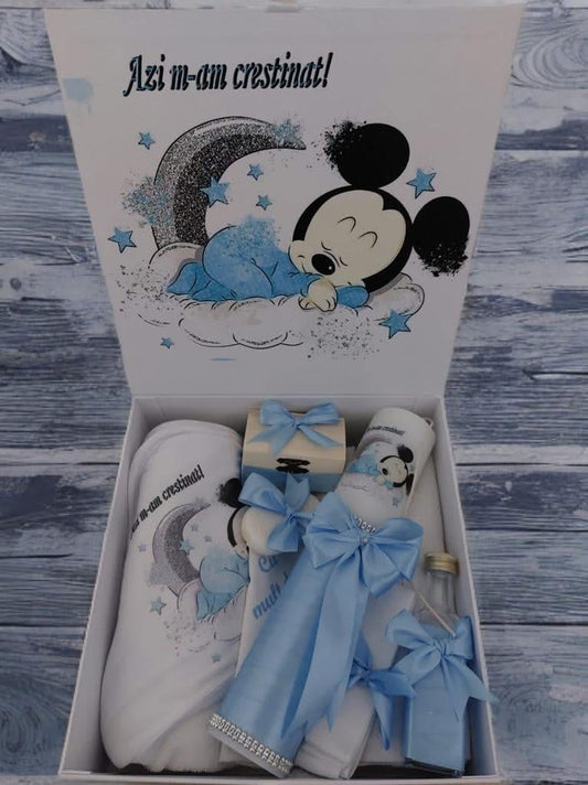 Set Disney baby blue little Mickey - trusou lumanare cutie - O B S I D I O N