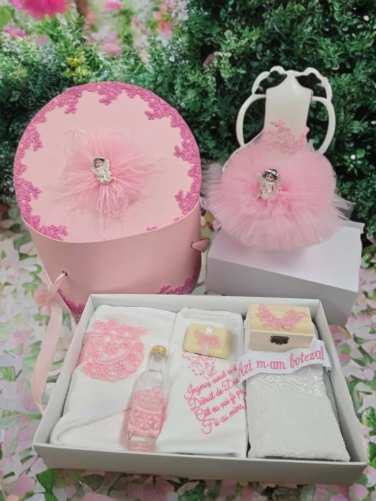 Set Aurora pink - trusou lumanare cutie - O B S I D I O N