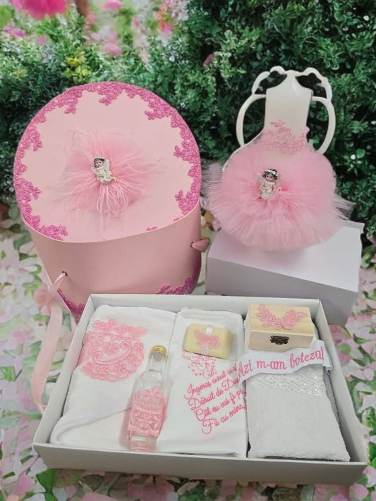 Set Aurora pink - trusou lumanare cutie - O B S I D I O N