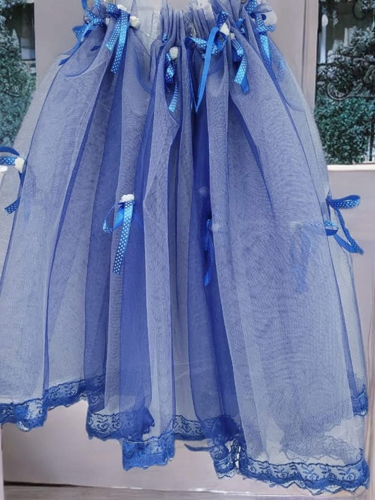 Tiul cristelnita - royal blue - O B S I D I O N