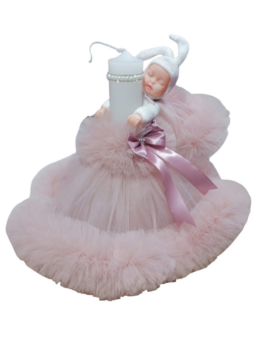 Lumanare botez Princess - cream - O B S I D I O N