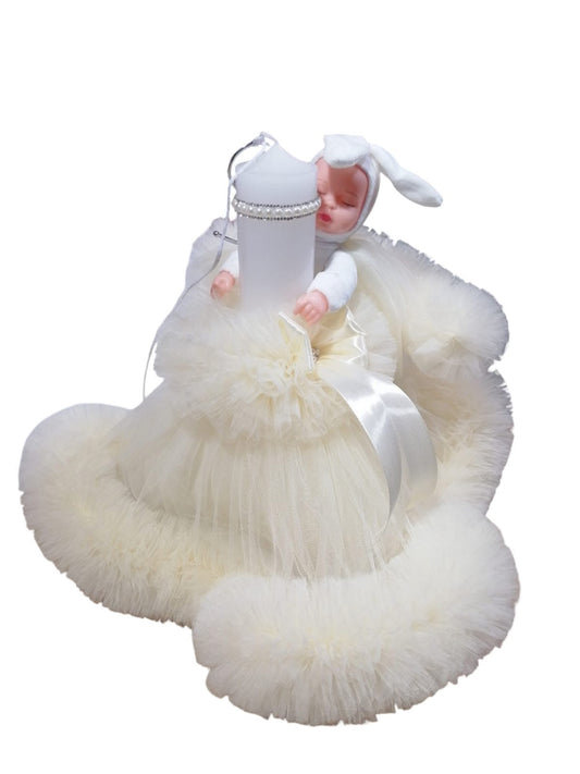 Lumanare botez Princess - white - O B S I D I O N
