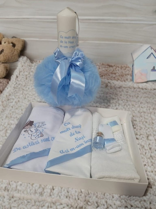 Set Divine baby blue angel  - trusou lumanare - O B S I D I O N