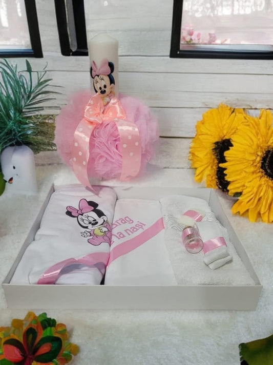 Set Divine pink Minnie - trusou lumanare - O B S I D I O N