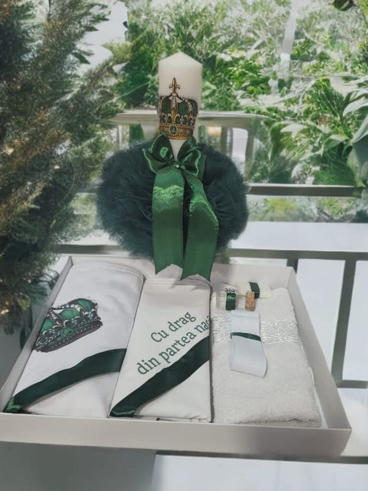 Set Divine green crown - trusou lumanare - O B S I D I O N