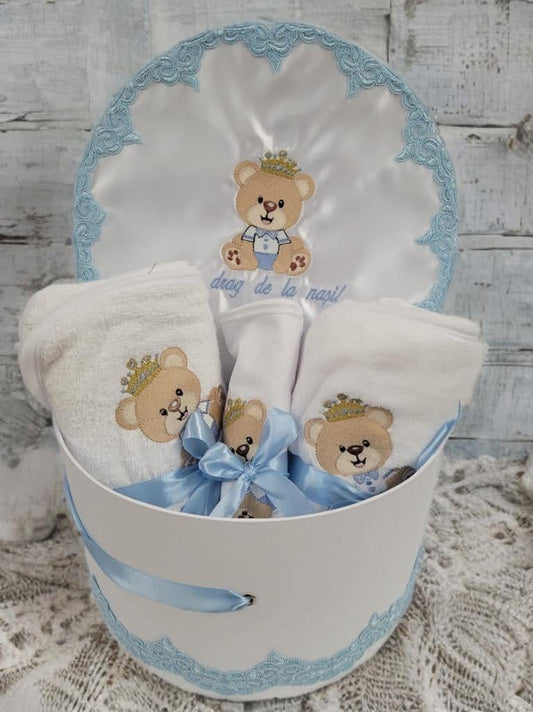 Set Happy baby blue king teddy - trusou cutie - O B S I D I O N