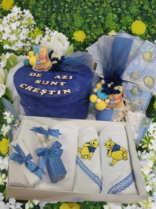 Set Velvet blue Winnie  - trusou lumanare cutie - O B S I D I O N