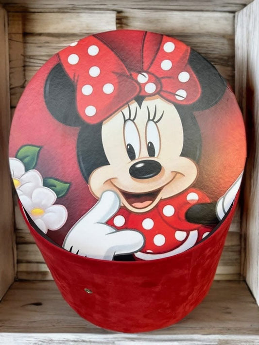 Cutie botez print & catifea - red Minnie - O B S I D I O N