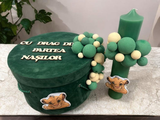 Set SAFARI green lion king - cutie lumanare - O B S I D I O N