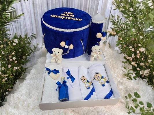 Set Majestic royal blue - trusou lumanare cutie - O B S I D I O N