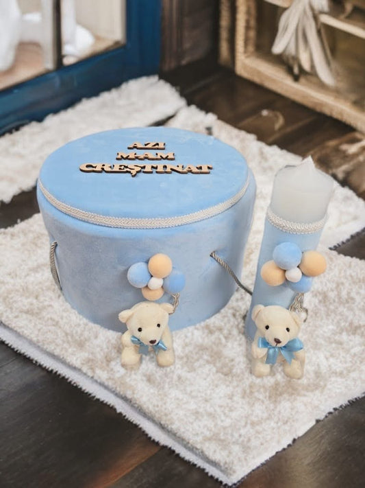 Set Majestic baby blue - cutie lumanare - O B S I D I O N