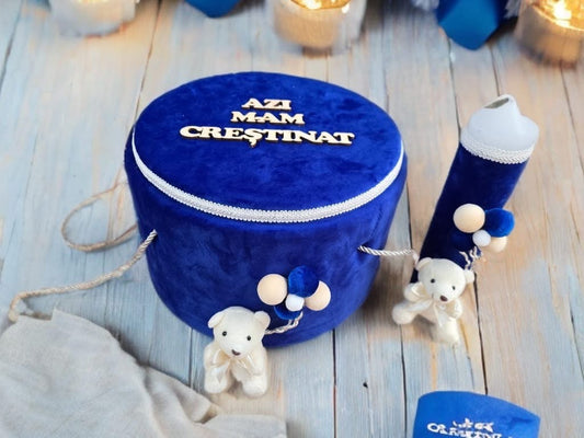 Set Majestic royal blue - cutie lumanare - O B S I D I O N