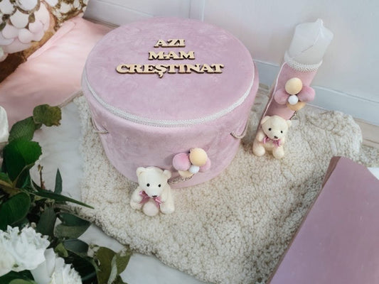 Set Majestic light powder pink - cutie lumanare - O B S I D I O N