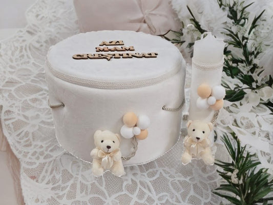 Set Majestic white - cutie lumanare - O B S I D I O N