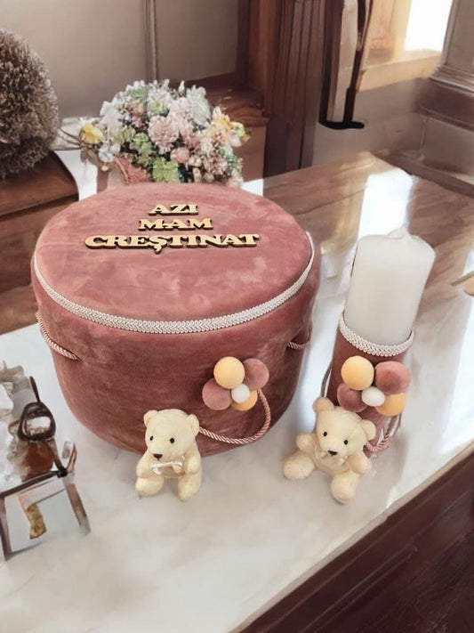 Set Majestic powder pink - cutie lumanare - O B S I D I O N