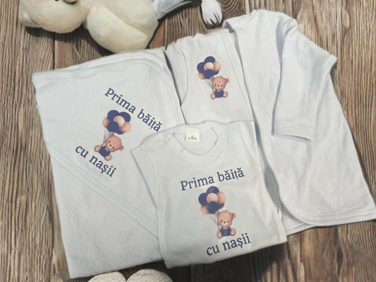 Set prima baita BASIC - navy blue teddy ballons - O B S I D I O N