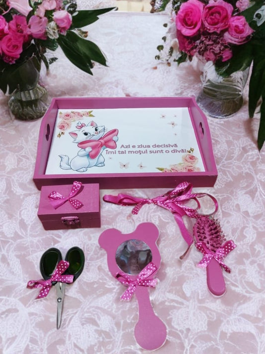 Tavita mot turta print colorata - lilac Daisy bow - O B S I D I O N