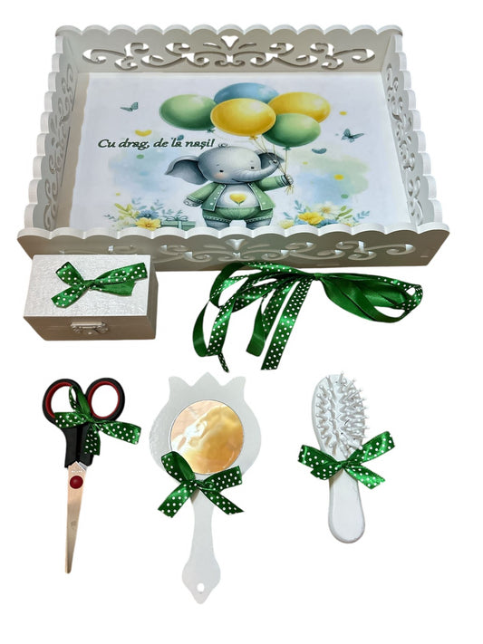 Tavita mot turta plastic dantelat - green Dumbo - O B S I D I O N
