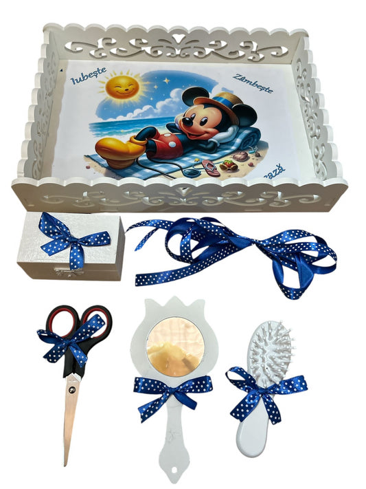 Tavita mot turta plastic dantelat - navy Mickey sun - O B S I D I O N